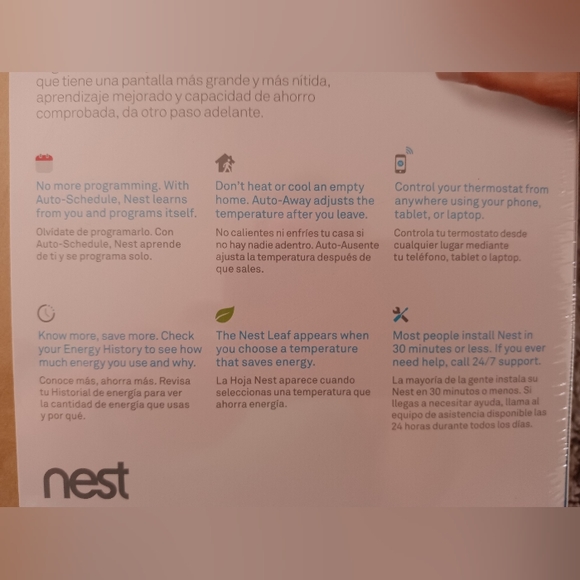 🆕Google Nest Learning Thermostat T3007ES Stainless Steel Color SEALED PACKAGE - Picture 5 of 9